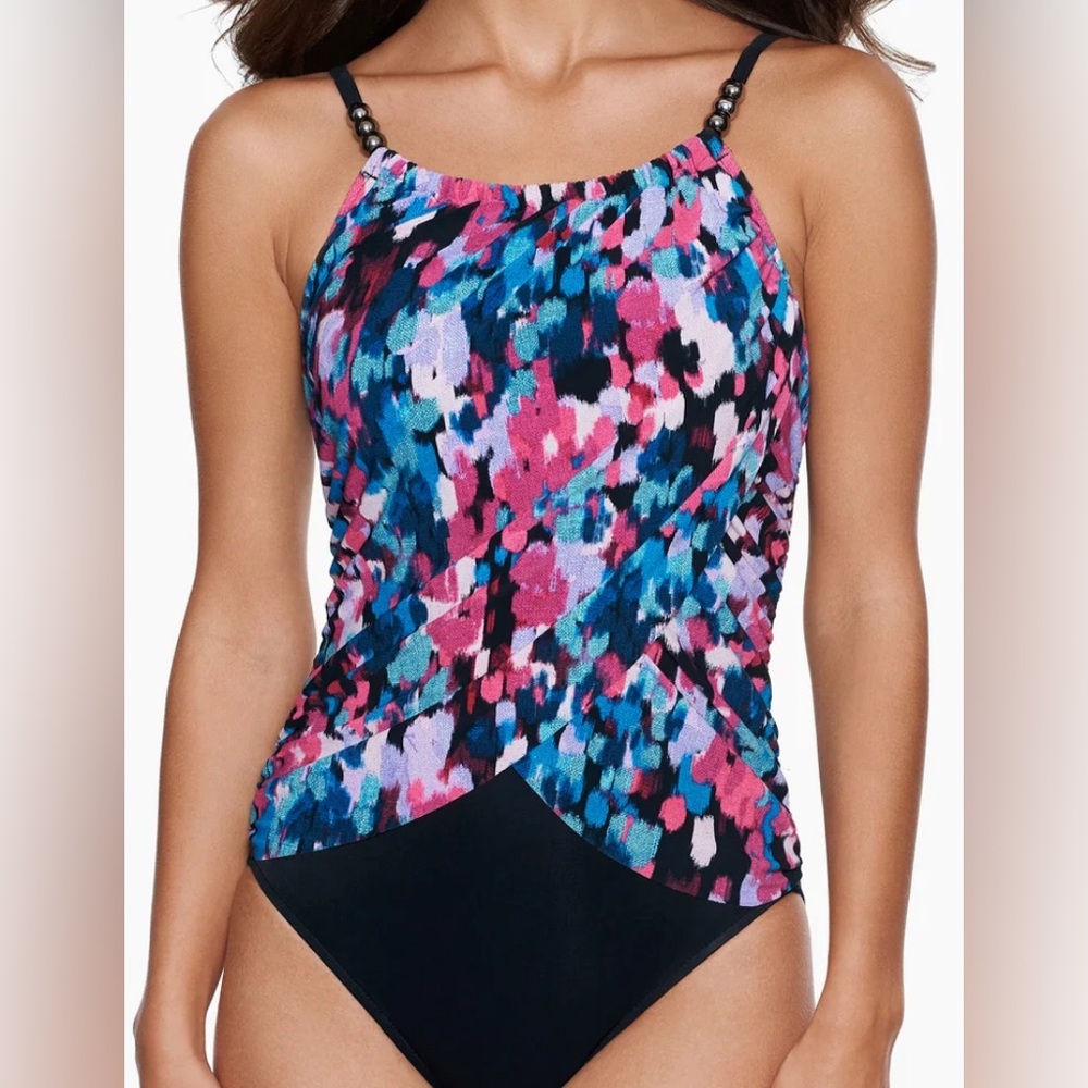 Beachcombing Lisa One Piece MagicSuit purple, pink, blue, black